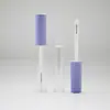 Estoque pronto tubo de máscara de cílios transparente frasco vazio tubo de delineador roxo tubo de cola para cílios atacado materiais de embalagem cosmética disponíveis