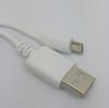 Cabo de Carregamento para Celular com Fornecimento Imediato Cabo USB para Power Bank 0,4m Alta Corrente Branco Cabo de Carregamento USB
