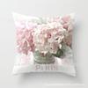 Funda de Almohada Lumbar para Coche, Sofá Cama, Reposacabezas, Estilo Country Americano, Floral de Rosas, Nórdico, Cojín Ultra Suave de Felpa Corta
