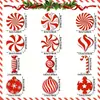 24 peças de decoração de Natal de doces de bengala, enfeites pendurados para árvore de Natal, escultura em madeira de bengala, doces de hortelã, natal