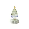 Árbol de Navidad de Vidrio Hecho a Mano Estirado con Alambre Zibo 6.5cm Adorno Giratorio de Cerámica Manualidades Creativas Navideñas Regalo