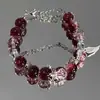 2025 Novo Bracelete de Lótus de Jade Branco Bracelete de Cristal Nicho Alto Padrão Luxo Acessível Exquisito Estilo Fada Bracelete