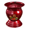 Escupidera roja de boda con tapa, diseño de dragón y fénix en esmalte, cubo de bendición matrimonial, dote de la novia, cubo para orina de uso doméstico