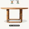 Mesa y Sillas de Teca para Exteriores Villa al Aire Libre Mesa y Sillas de Comedor de Madera Anticorrosión Muebles de Jardín para Balcón Exterior Personalización de Fábrica Transfronteriza