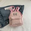 Mochila con Lazo para Mujer 2025 Otoño Moda Casual Estilo Coreano Mochila Escolar para Niña Bolsa Pequeña Ligera Mochila Mini de Viaje