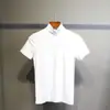 Camisa Básica Elástica Lisa de Cor Sólida com Gola Meia-Alta Slim Fit para Homens, Nova Camiseta Lisa de Manga Curta Estilo Coreano para Jovens