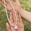 Colar Infantil Estilo Coreano com Pingente Fofo, em Estoque, Acessório de Desenho Animado Acrílico de Princesa Fofa