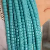 Pulsera de Accesorios de Cuentas de Vidrio Imitación Jade 4*4mm Pulsera de Accesorios de Vidrio de Cristal Cuentas Cilíndricas Cuentas Sueltas