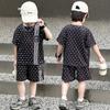 Nuevo Conjunto de Verano 2026 para Niños Conjunto Elegante y Moderno de Dos Piezas para Niños Manga Corta Cuello Redondo Exportación