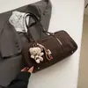 Bolso de axila translúcido de gran capacidad transfronterizo, bolso Boston retro, bolso almohada para mujer, bolso de hombro único casual con textura para mujer