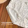 Bragas de Mujer Estilo Sal Marina Floral Simples y Lindas, Alta Elasticidad, Entrepierna Extendida, Cintura Alta, Cómodos Briefs Talla Grande 140kg