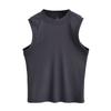 YPFF Moda Feminina Estilo Europeu e Americano Roscado Slim-fit Gola Redonda Sem Mangas Casual Esportes Base Top Curto Colete