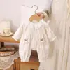 Roupa de outono para bebês meninas, roupa para celebração de um mês de recém-nascidos, macacão fofo para passeios, roupas de primavera e outono
