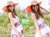 Fábrica de sombreros de paja flor grande moda ala grande sombrero 12 colores verano parasol protector solar sombrero parasol
