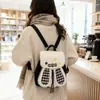 Mochila Fofa com Orelhas de Coelho Bolsa Pequena 2026 Novo Design Bolsa de Mão Versátil Mochila Pequena Patchwork Quadriculada para Mulheres