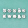 Pulsera trenzada de plata pura 999 Sanrio coolomi con cuentas, accesorios de bricolaje hechos a mano, pulsera trenzada, joyería