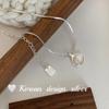 Colar de Prata de Lei S925 com Concha 2025 Novo Estiloso Estilo Ins Nicho Corrente para Clavícula Pingente em Forma de Gota Feminino Estilo K