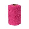 Corda de algodão colorida de 3 mm para DIY, corda de algodão trançada artesanal, corda para amarração, corda para embalagem de presente, 100 jardas