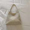 Bolsa Tote de Gran Capacidad Bolso de Hombro Tejido Personalizado Color Sólido Nuevo Estilo Verano 2026 Vacaciones Bolso de Playa de Alto Valor Moderno