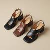 Sandalias de Mujer con Tacón Grueso, Diseño de Punta Abierta, Tira Única, Moda Casual Versátil para Primavera/Verano 2026
