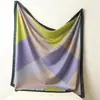 Lenço de Seda Elegante Novo Lenço Feminino de Seda Sintética Sarja de Seda de Hangzhou Lenço Quadrado Grande 90cm Cachecol de Cores Simples