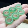 Anillo de Carrera de Ágata Verde Accesorios Calcedonia Piezas para Joyería DIY Jade Círculo de Carrera Diámetro Interior 12mm Joyería Pulsera Pulsera