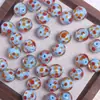 Populares Cuentas de Vidrio de Lunares Coloridos de 12 mm para Manualidades, Cuentas Redondas Perforadas Sueltas, Material de Cuentas, Accesorios para Pendientes, Colgantes, Joyería