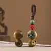 Talla de madera de sándalo verde, doce zodiacos, conjunto completo de rata, buey, tigre, conejo, dragón, serpiente, caballo, oveja, mono, pollo, perro, cerdo, colgante para teléfono móvil, bolso colgante