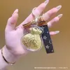 Llavero de Bolsita de la Suerte de Oro Puro 999 Estilo Dibujos Animados para Mujeres, Cadena para Teléfono Móvil, Colgante para Bolsos, Decoración de Coche