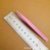 Herramientas para Pegar Pestañas Postizas Pinzas de Colores Manual de DIY Clips Pinzas de Acero Inoxidable con Punta de Codo Rosa Venta al por Mayor