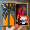 Chaveiro Panda Pequeno Pingente Estilo Chinês Silicone Boneco Panda de Desenho Animado Chaveiro Infantil Giratório