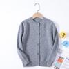 Cárdigan de Lana para Niños Otoño e Invierno Suéter Grueso Elegante Chaqueta para Niños y Niñas Cuello Redondo Tejido Versátil Cálido Ropa Infantil