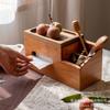 Caja de almacenamiento de control remoto para servilletas de escritorio de madera maciza de estilo japonés, caja multifuncional para artículos diversos, cosméticos creativos para el hogar y la sala de estar.
