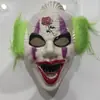 Máscara de Payaso de Terror de Halloween con Cabello Látex Cara Completa Prop para Fiesta Broma