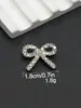 Botones Metálicos de Pajarita Incrustados con Diamantes, Decoraciones de Alto Gama para Suéteres y Abrigos, Botones Cosidos a Mano, Accesorios para Ropa, Botones Metálicos de Lujo Ligero