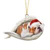 Novo criativo transfronteiriço Cão dormindo anjo cão plano de acrílico amante de cães decoração de casa pingente de carro