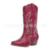 Comercio Exterior Juyuan Modelo Nuevo 2026 Zapatos sin Cordones para Mujer Botas de Media Caña Estilo Europeo y Americano Tacón Bajo Talla Grande Botas de Cuero para Mujer
