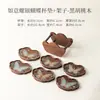 Posavasos Ruyi de madera de nogal con mariposa de nácar, alfombrilla aislante del calor de madera maciza, portavasos, alfombrilla antideslizante para taza de té de uso doméstico, accesorio para juego de té