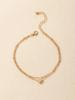 Plataforma transfronteriza AliExpress nueva tobillera simple moda tendencia amor dama tobillera multicapa B4099