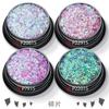 Unhas flash fragmentos ultrafinos fragmentos irregulares lantejoulas pó glitter papel doce unhas joias mistas conjunto