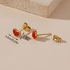 Pendientes Jinxiang 2024 de amor rojo, ligeros, de lujo, con diseño de nicho, elegantes y explosivos, accesorios para mujer.