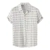 Comercio exterior transfronterizo nueva moda casual para hombre talla grande camisa de manga corta con estampado 3D, camisa de hombre