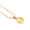 Collar Transfronterizo Europeo y Americano de Acero de Titanio Doce Constelaciones para Mujer Diseño de Nicho Moda Colgante Hueco de Constelación Cadena para Clavícula Mayoreo