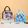 Nueva lonchera infantil bonita con arroz, lonchera portátil con impresión 3D de dibujos animados, lonchera aislante para mantener la frescura.