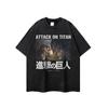 Camiseta Retro Divertida de Dibujos Animados Estampada de Alta Calle Japonesa Lavado al Agua Vieja de Manga Corta para Hombre y Mujer Moda Nacional Base de Media Manga
