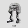 Gorro de Felpa con Abertura Trasera para Mujer, Gorro de Punto Cálido de Invierno, Diseño Simple Casual Versátil, Gorro de Punto de Piel de Conejo Adelgazante