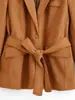 2025 Ropa Popular Transfronteriza para Mujer Estilo Europeo y Americano Otoño Chaqueta Traje de Gamuza Elegante con Cordones Estilo Retro Francés
