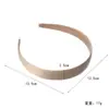 Diadema Coreana de Satén Ancha de 2.5cm Macarrón Color Puro Elegante Banda para el Cabello Pinza para el Cabello de Tela Todo Incluido con Ala Ancha Adorno para el Cabello