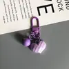 Chaveiro Face Cortada Amor Cor de Doce Sino Coração Fofo Fivela de Porta Cabide Capa Protetora para AirPods Pingente