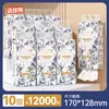 Papel de Tejido para el Hogar al por Mayor, 1200 Hojas * 10 Paquetes, Pulpa de Madera Original, Papel Higiénico Espesado de 5 Capas al por Mayor